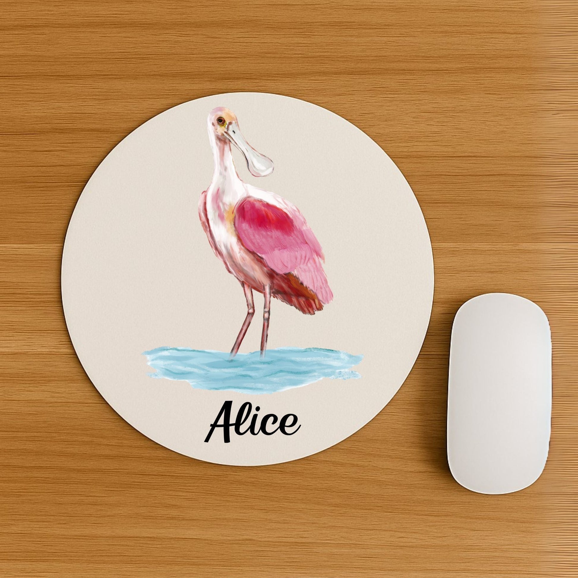 Roseate Spoonbill Mousepad - MerikaArt