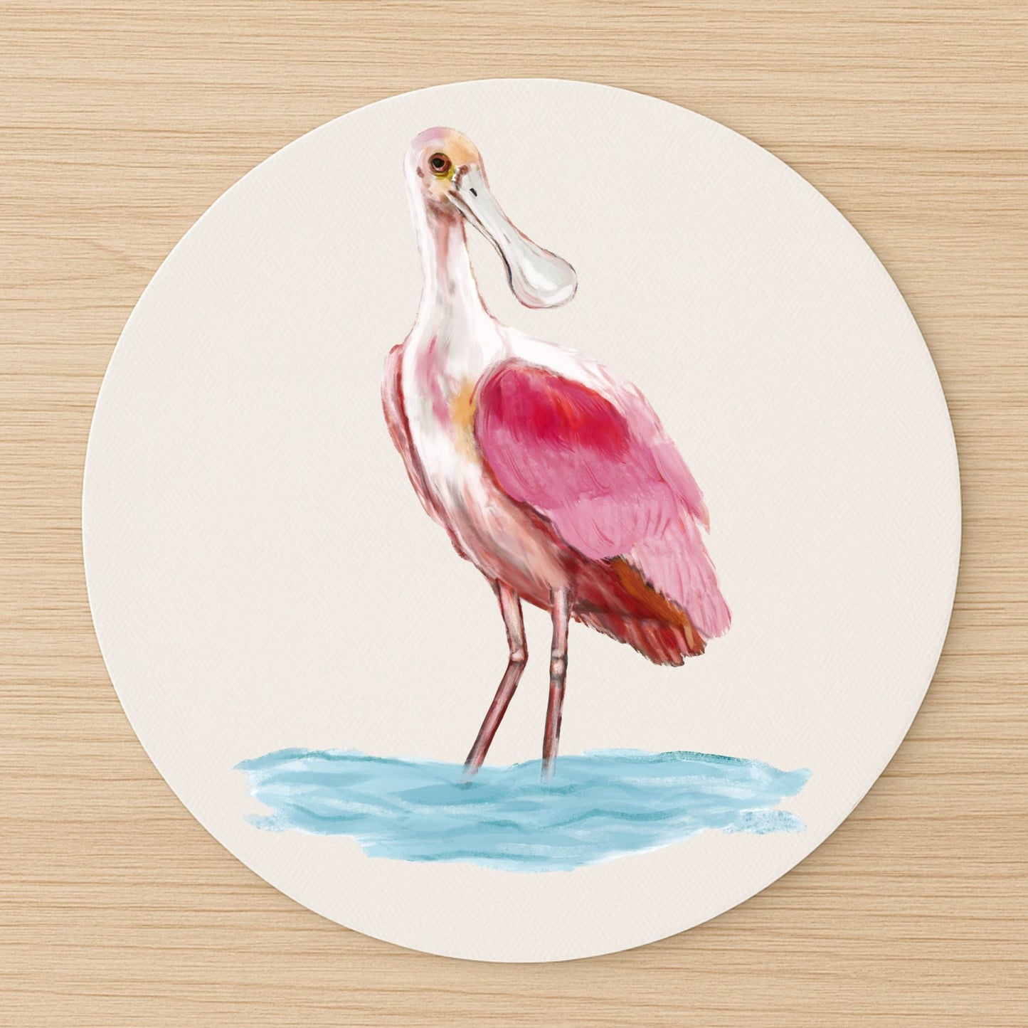 Roseate Spoonbill Mousepad - MerikaArt