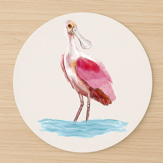 Roseate Spoonbill Mousepad - MerikaArt