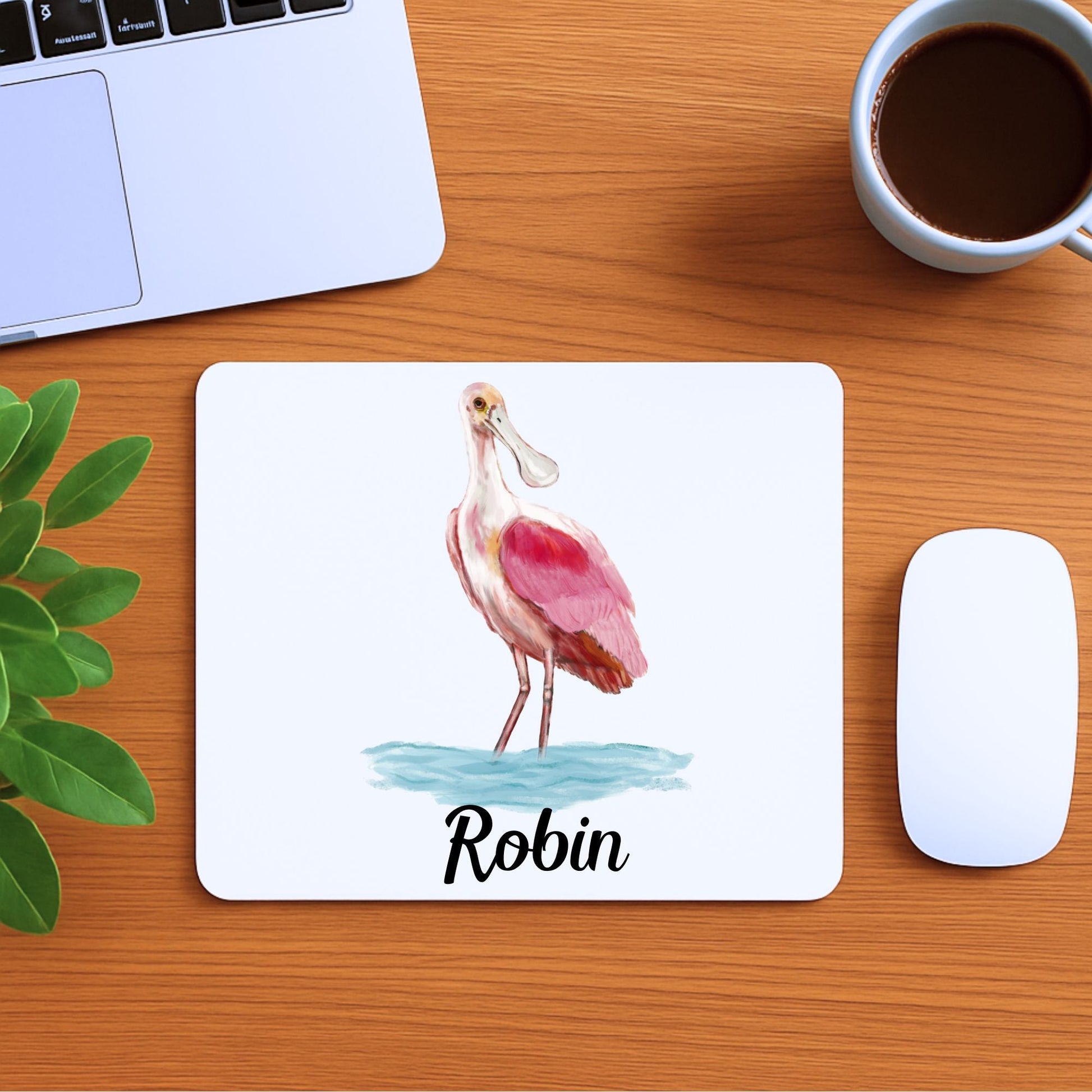 Roseate Spoonbill Mousepad - MerikaArt
