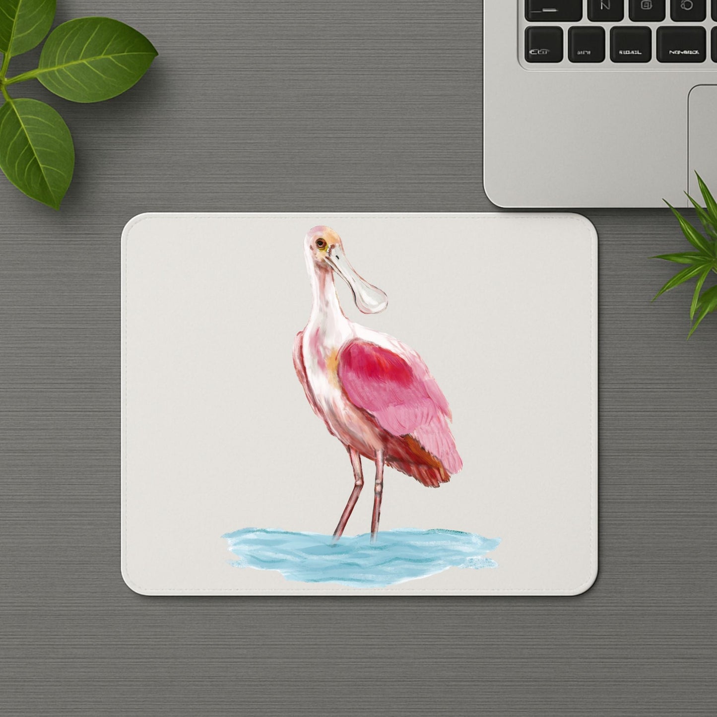 Roseate Spoonbill Mousepad - MerikaArt