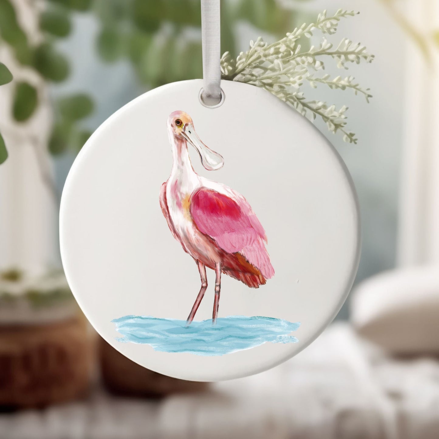 Roseate Spoonbill Ornament - MerikaArt