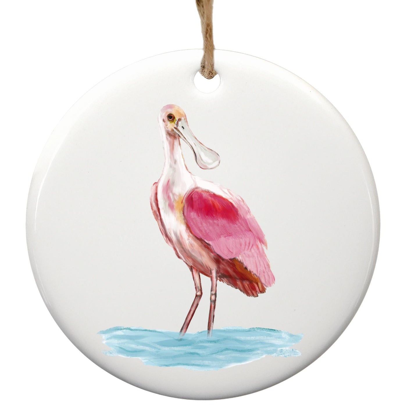 Roseate Spoonbill Ornament - MerikaArt