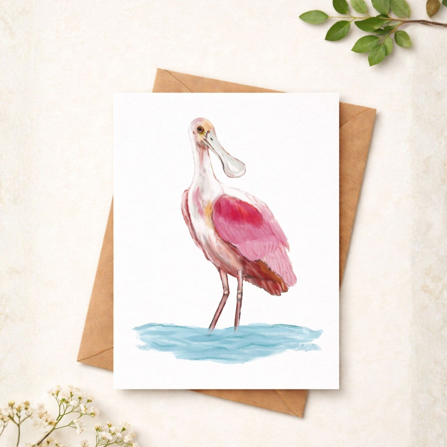Roseate Spoonbill Postcard - MerikaArt