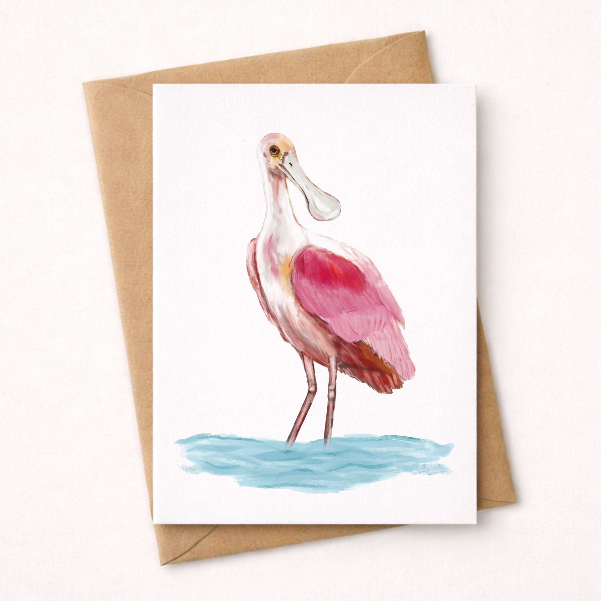 Roseate Spoonbill Postcard - MerikaArt