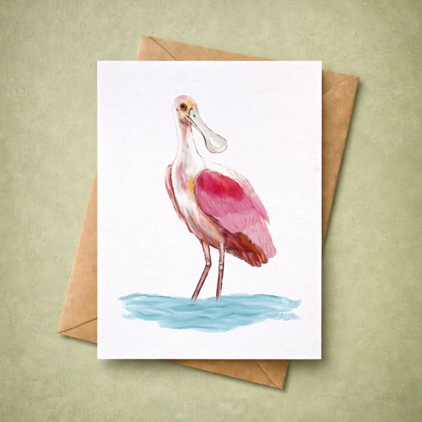 Roseate Spoonbill Postcard - MerikaArt