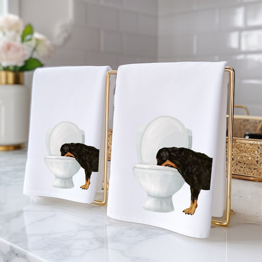 Rottweiler Bathroom Towel - MerikaArt