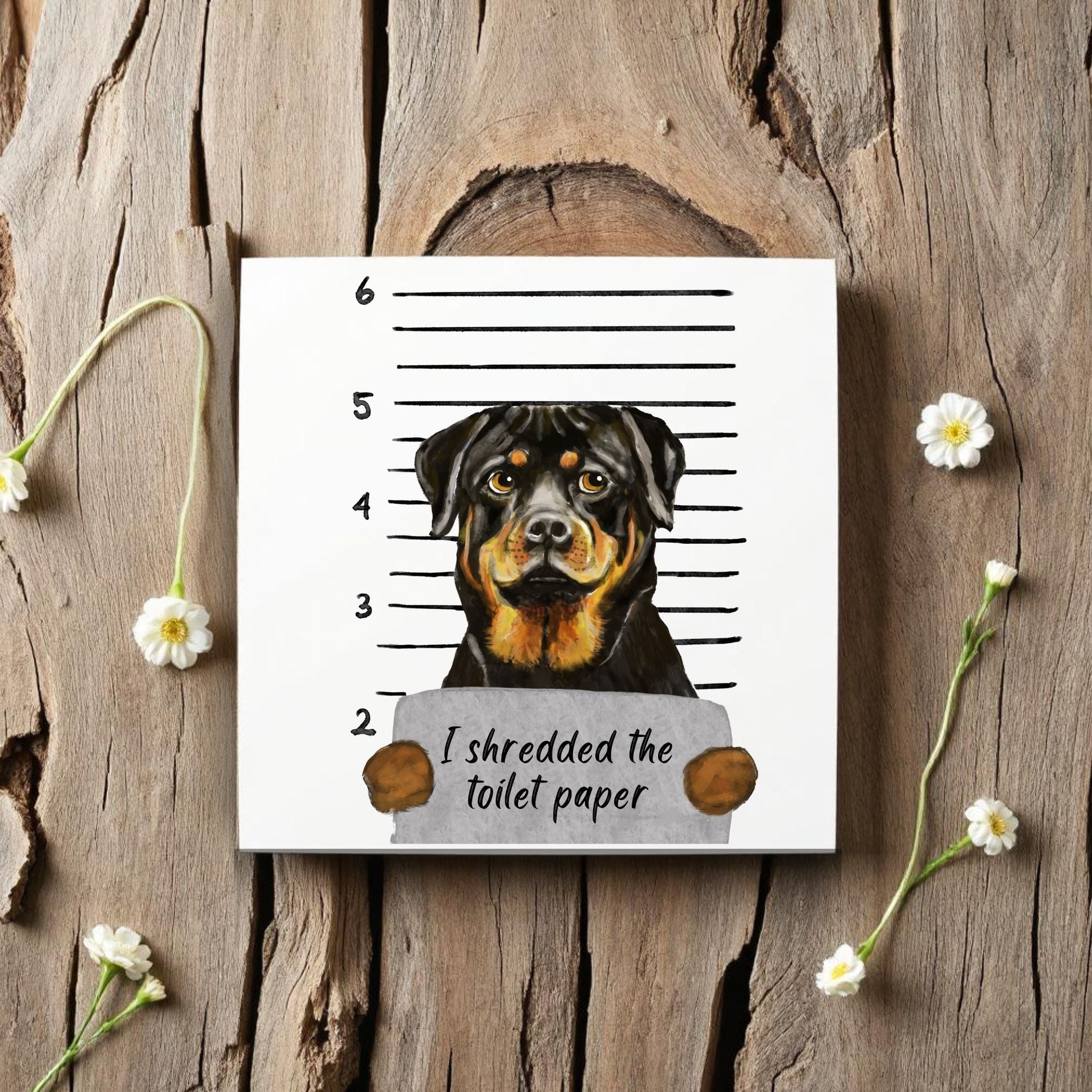 Rottweiler Ceramic Tile - MerikaArt