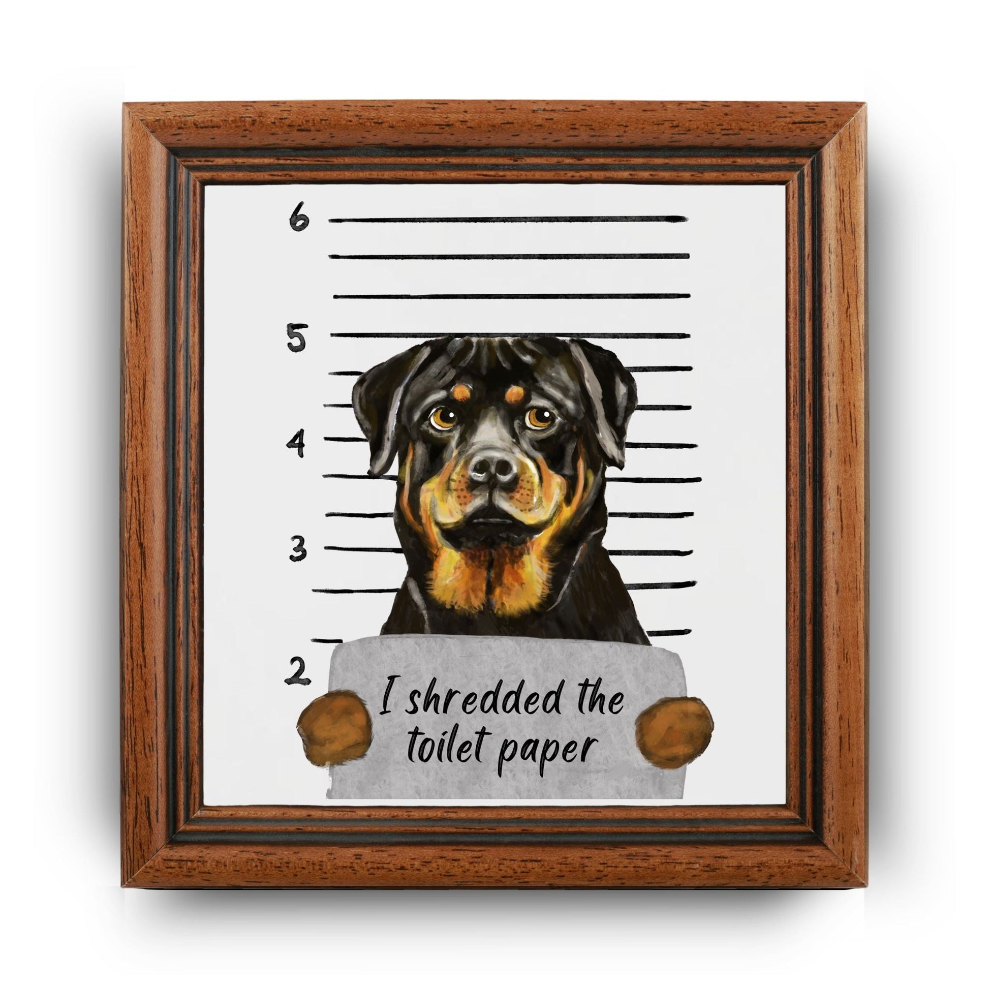 Rottweiler Ceramic Tile - MerikaArt