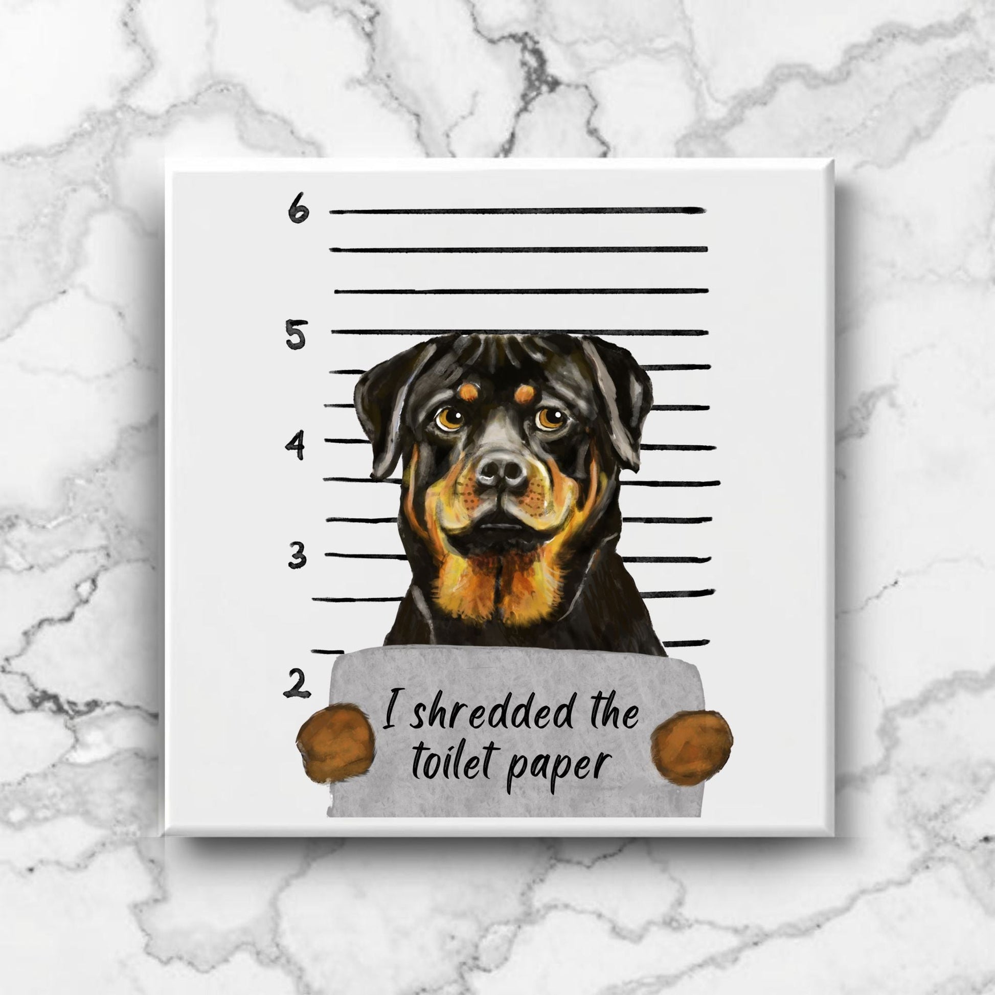 Rottweiler Ceramic Tile - MerikaArt