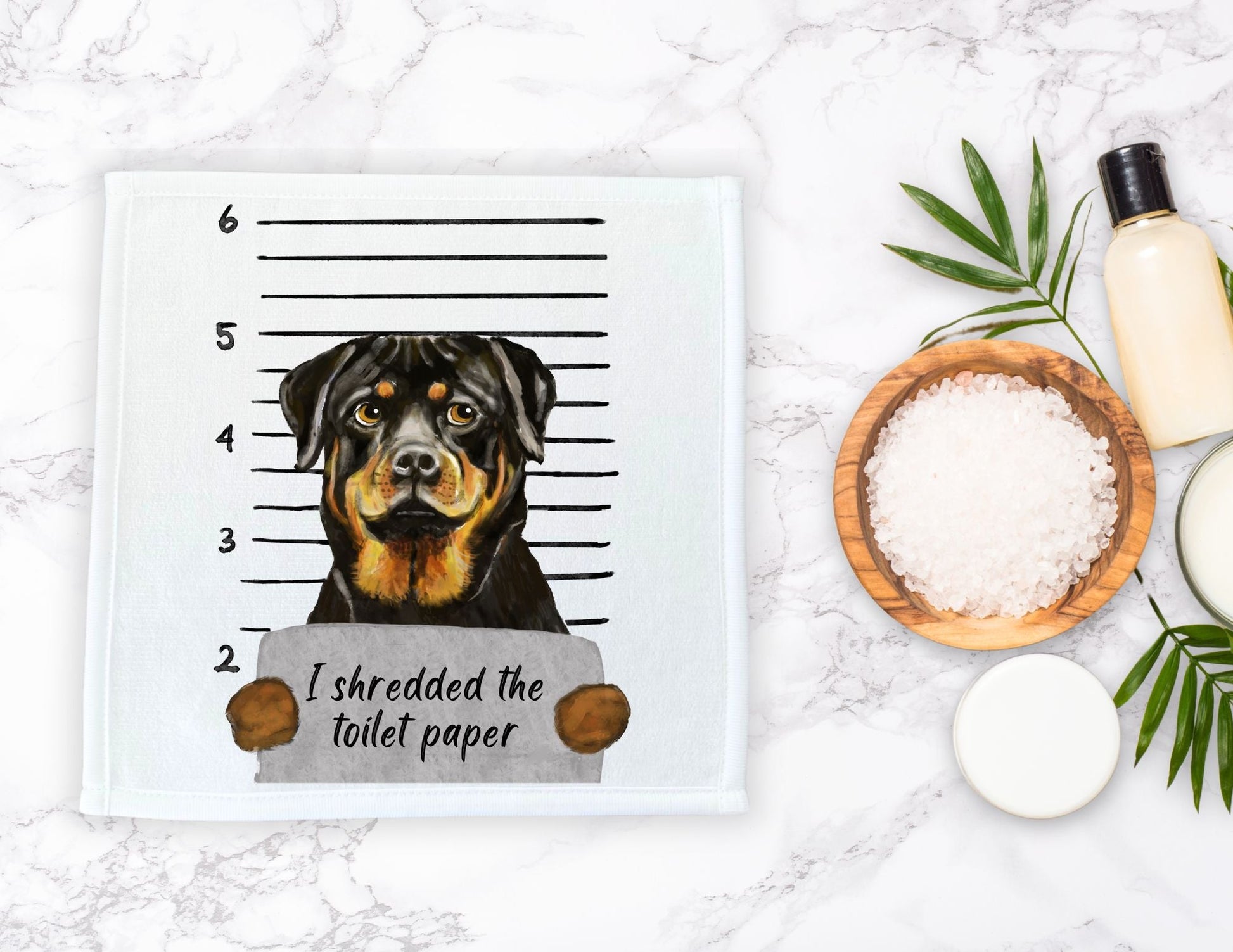 Rottweiler Washcloth - MerikaArt