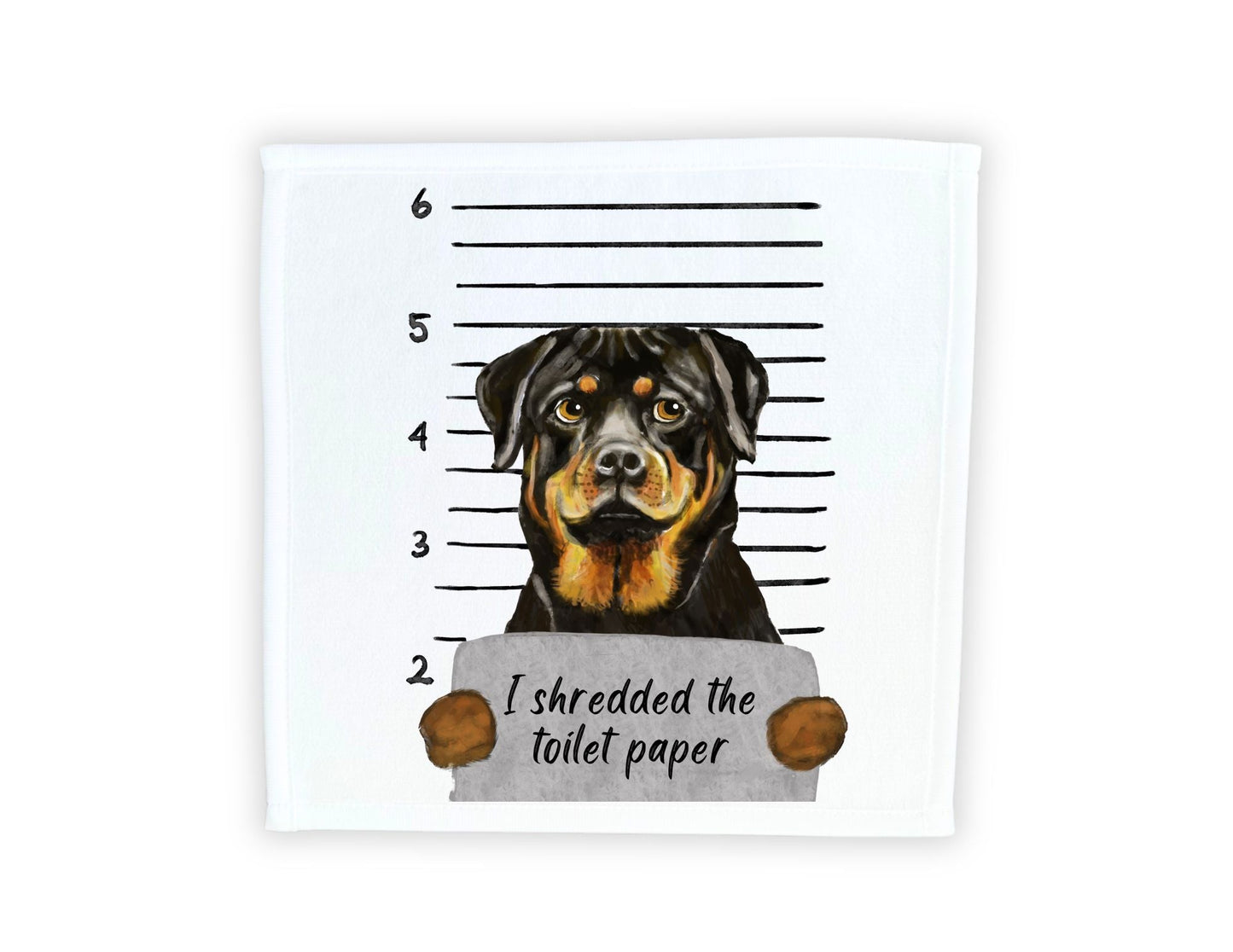 Rottweiler Washcloth - MerikaArt