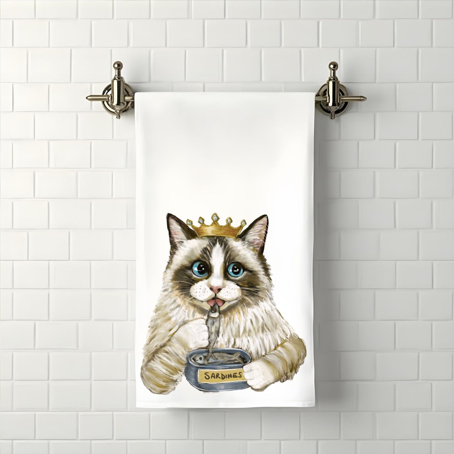 Royal Ragdoll Cat Bathroom Towel - MerikaArt