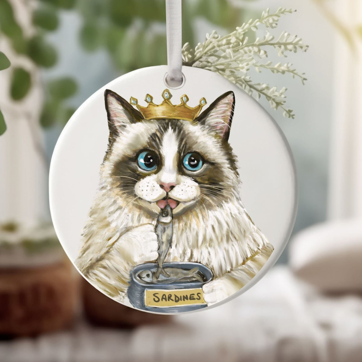 Royal Ragdoll Cat Ornament - MerikaArt