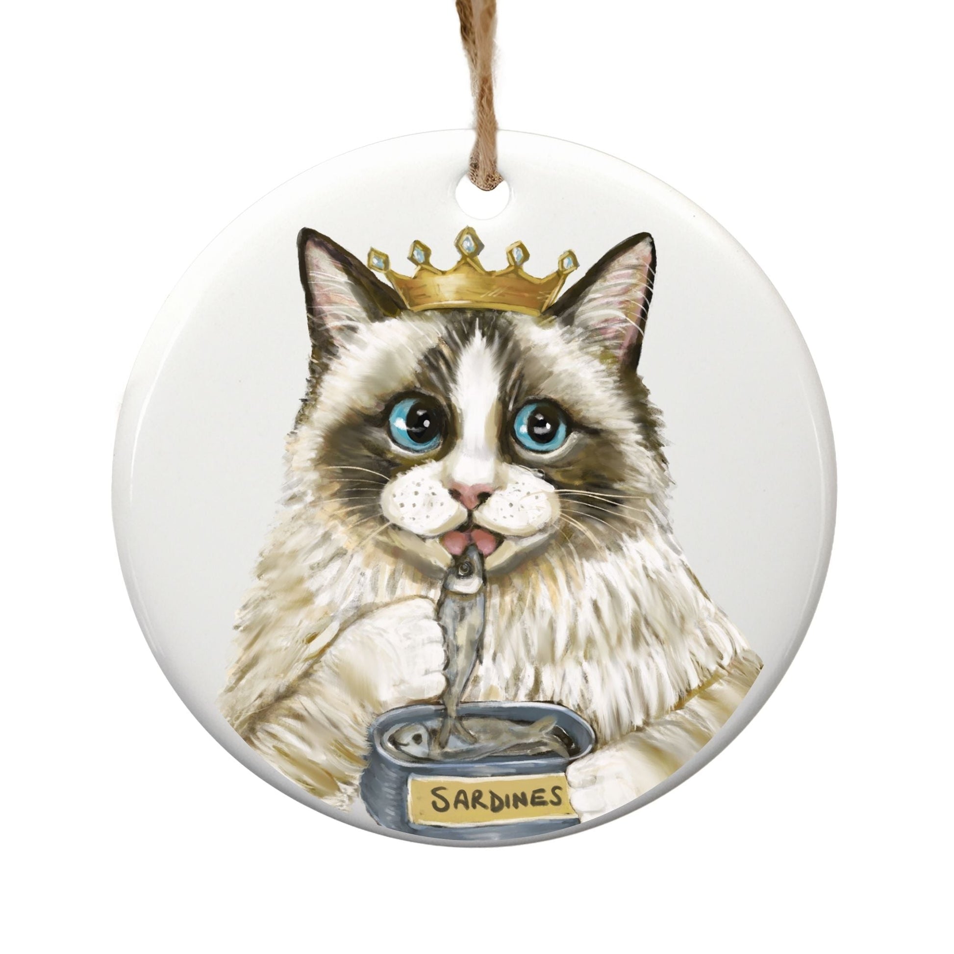 Royal Ragdoll Cat Ornament - MerikaArt