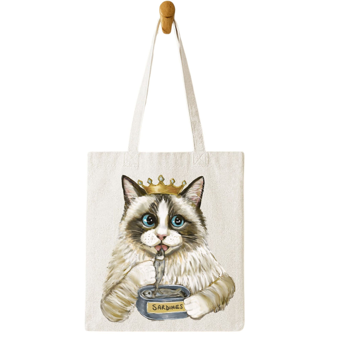 Royal Ragdoll Cat Tote Bag - MerikaArt