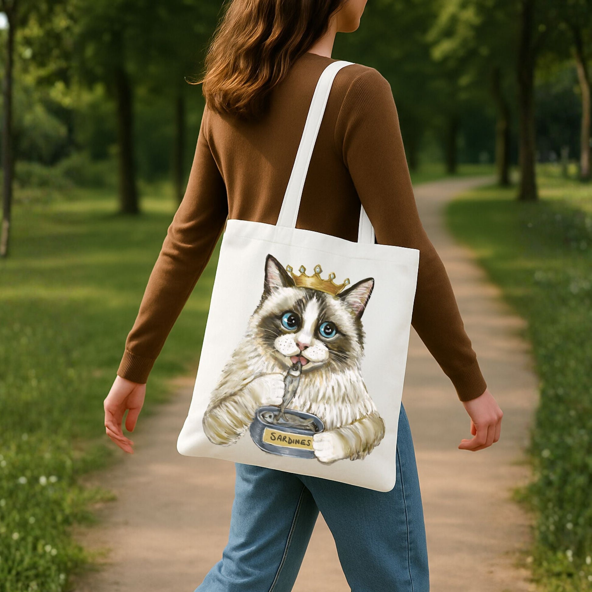 Royal Ragdoll Cat Tote Bag - MerikaArt