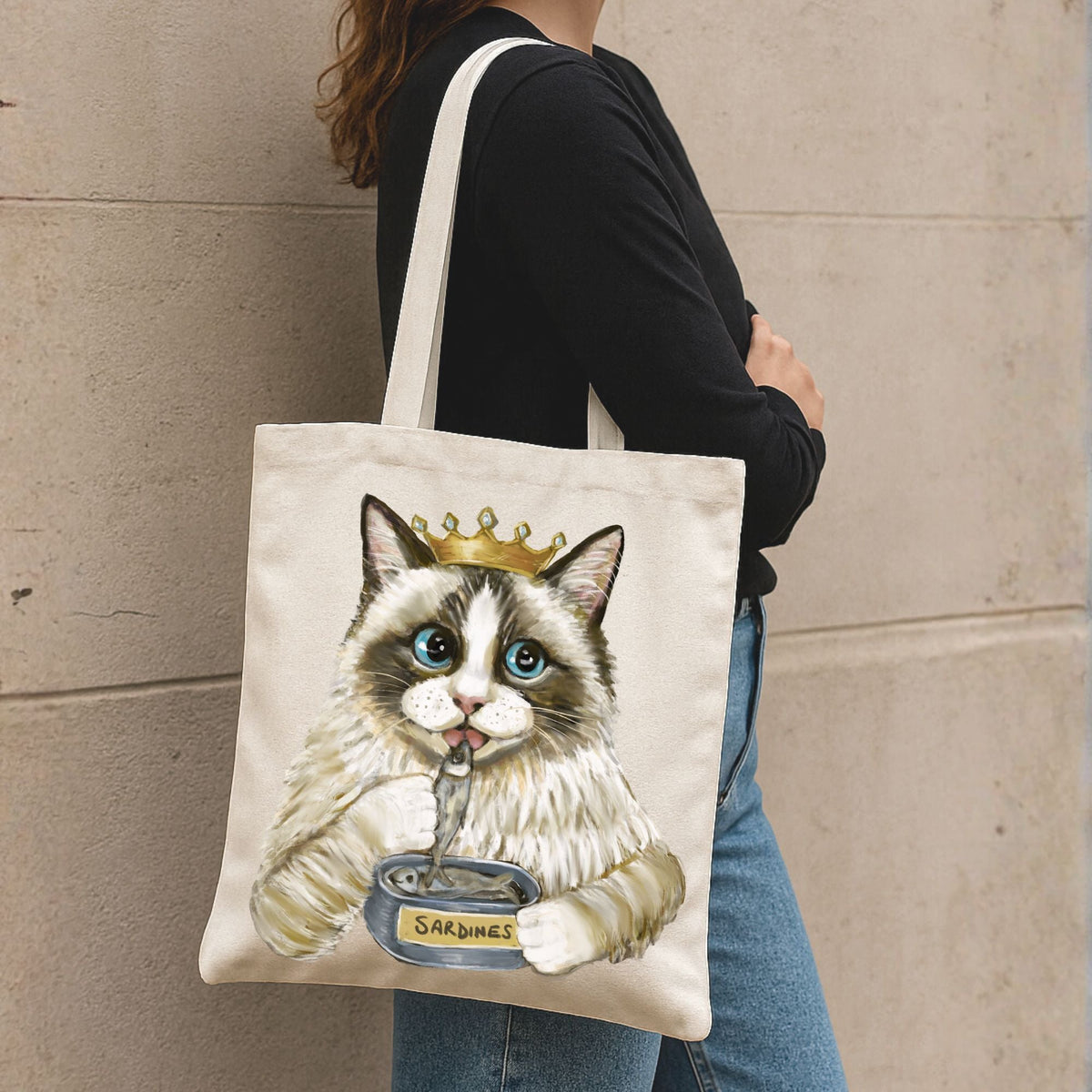 Royal Ragdoll Cat Tote Bag - MerikaArt