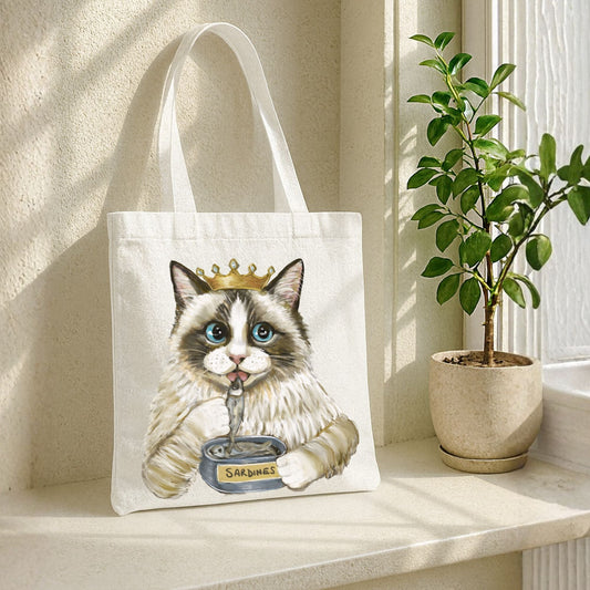 Royal Ragdoll Cat Tote Bag - MerikaArt
