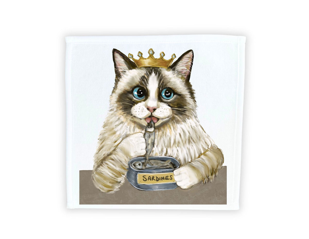 Royal Ragdoll Cat Washcloth - MerikaArt