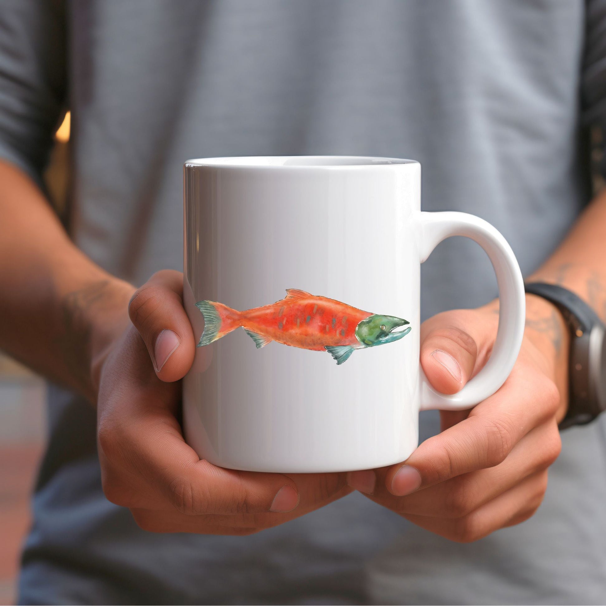 Salmon Fish Mug - MerikaArt