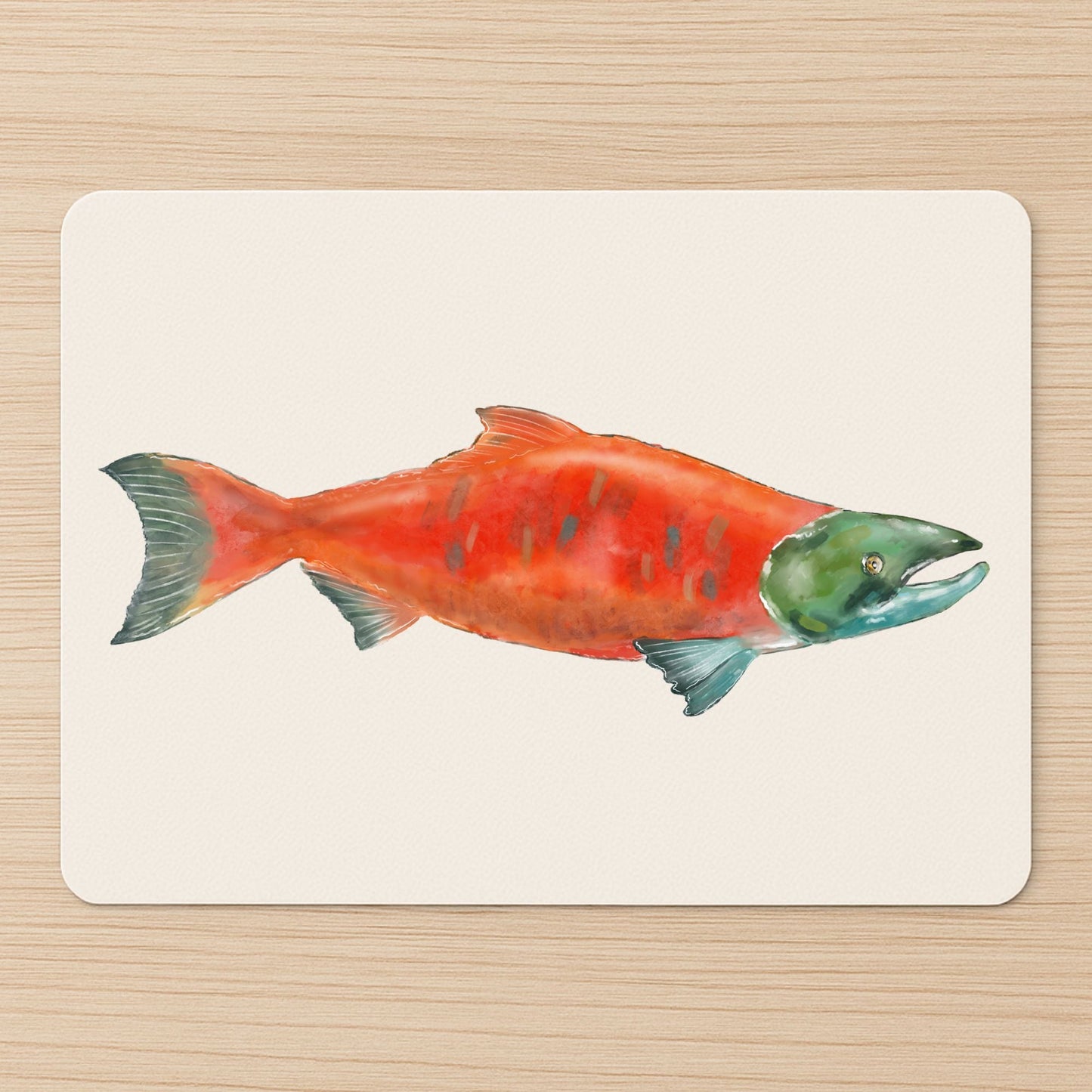 Salmon Fish Vinyl Mousepad - MerikaArt