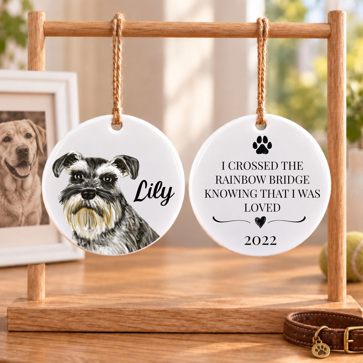 Schnauzer Ceramic Ornament - MerikaArt