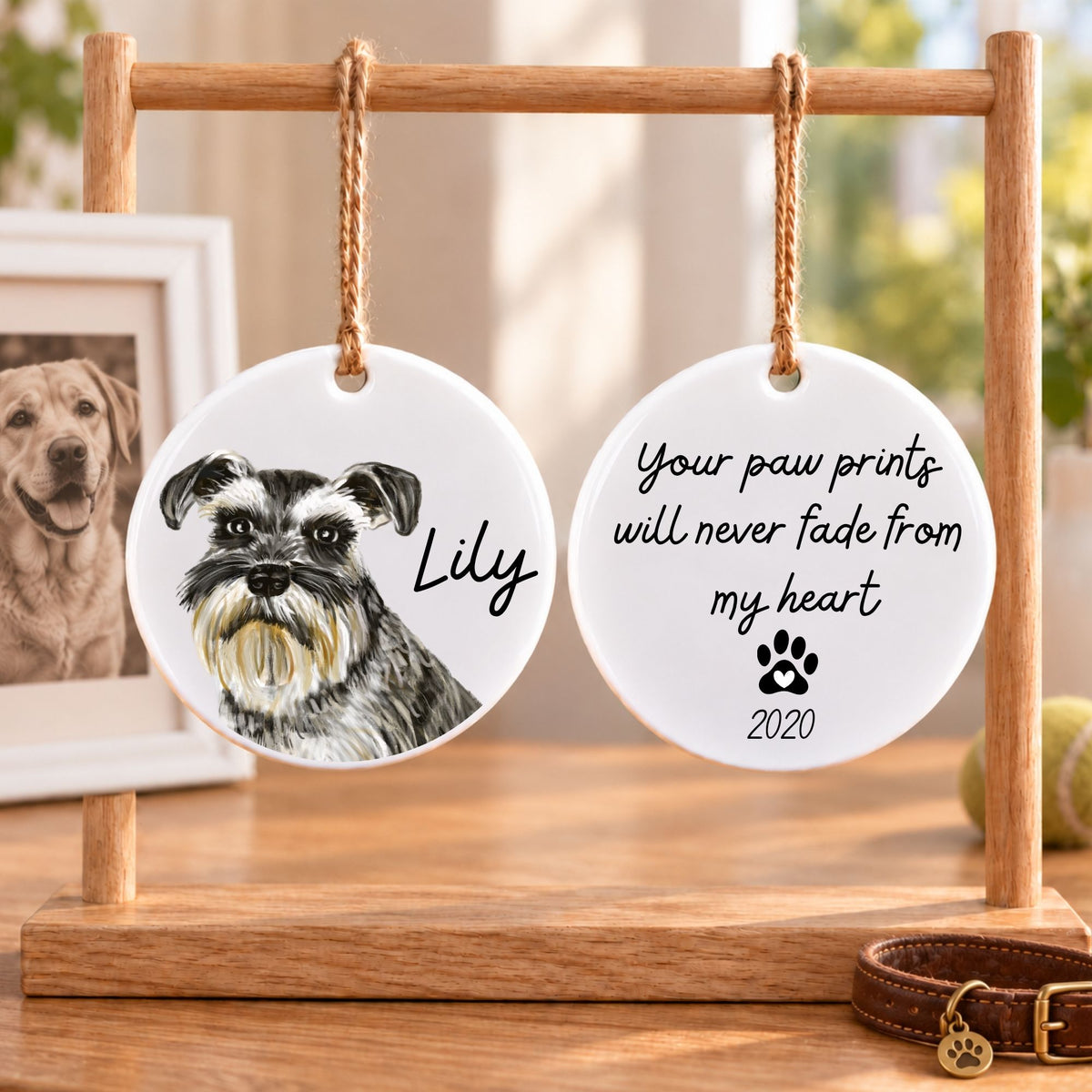 Schnauzer Ceramic Ornament - MerikaArt
