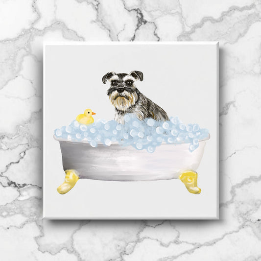 Schnauzer Ceramic Tile - MerikaArt