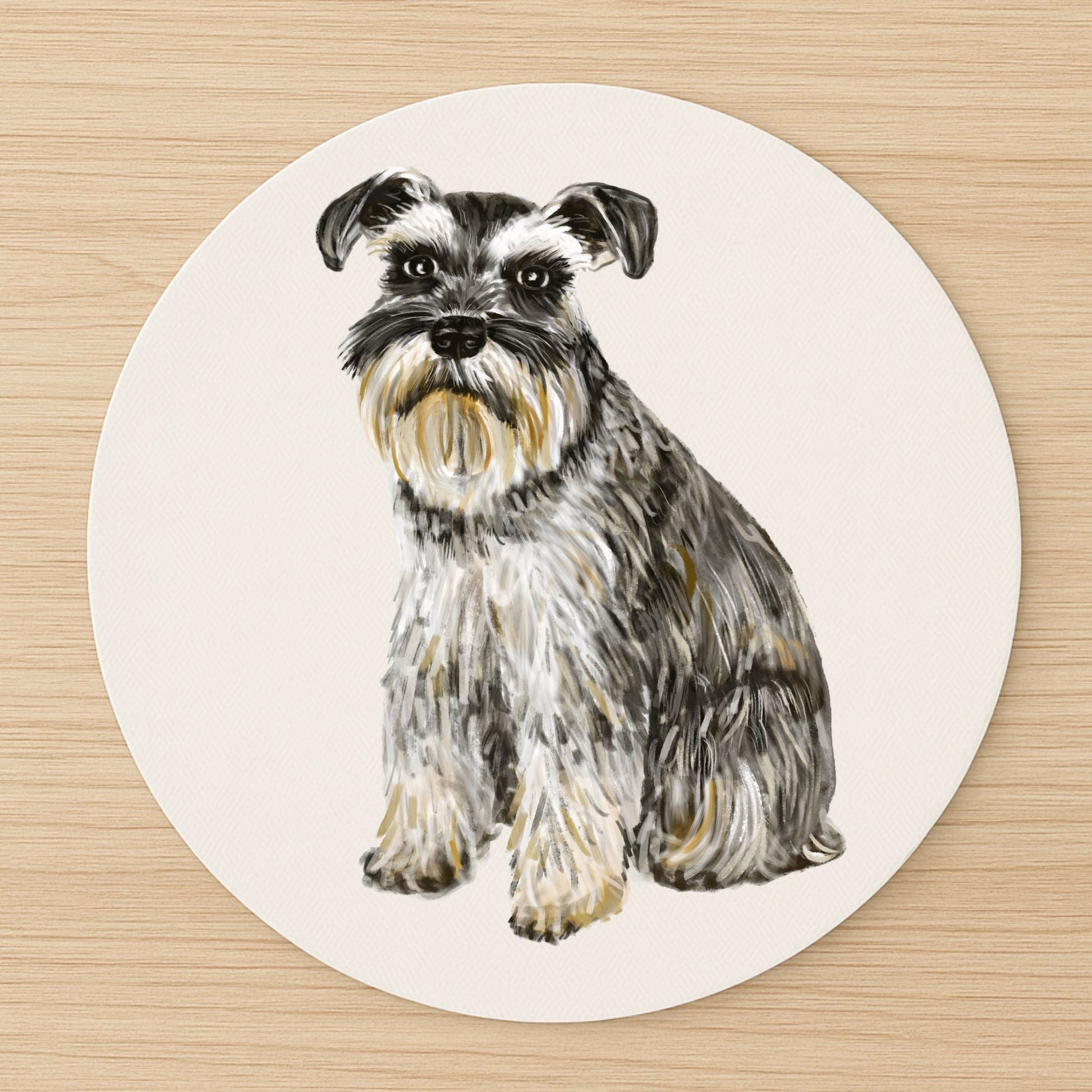 Schnauzer Dog Mousepad - MerikaArt