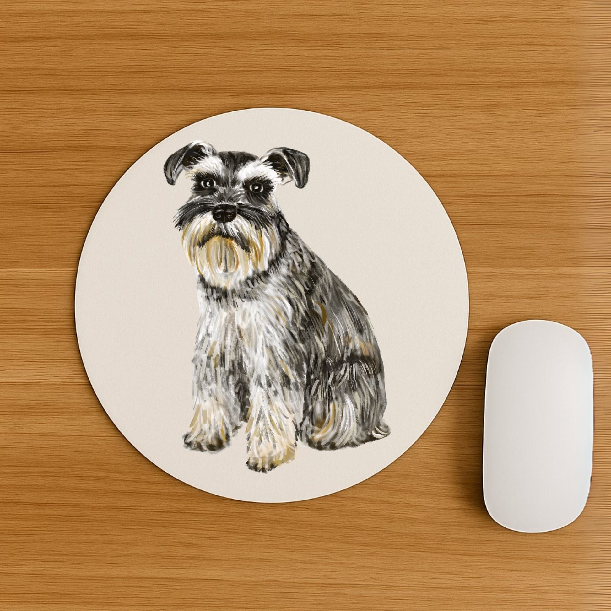 Schnauzer Dog Mousepad - MerikaArt