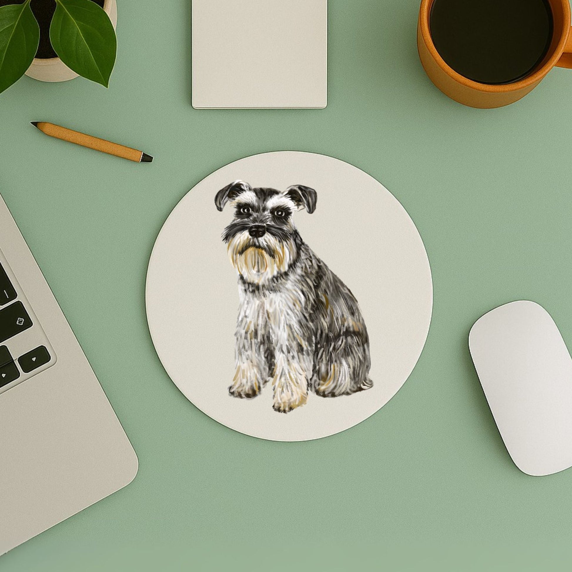 Schnauzer Dog Mousepad - MerikaArt