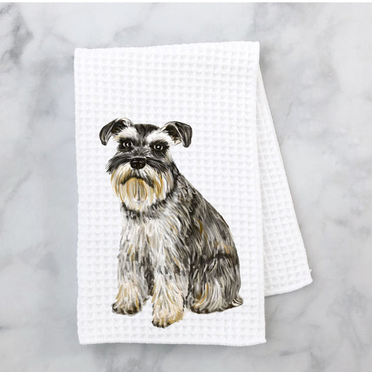 Schnauzer Kitchen Towel - MerikaArt