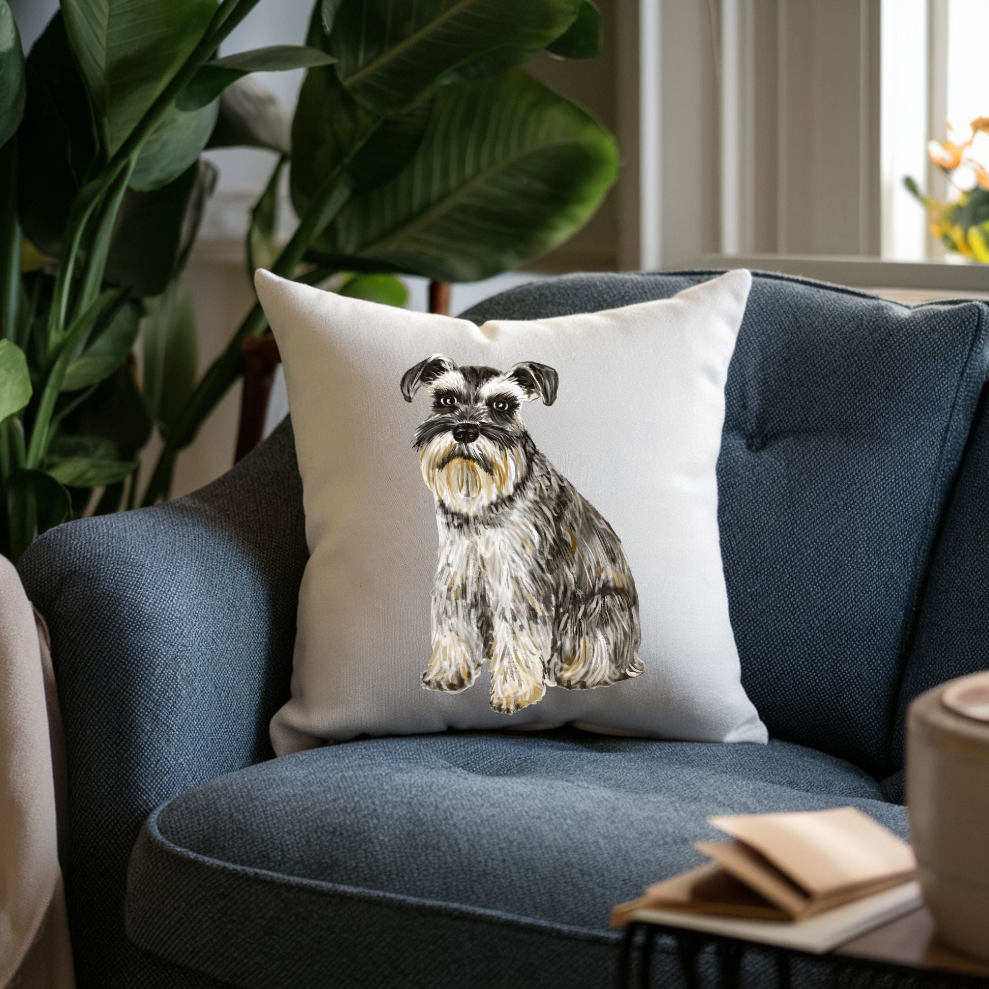 Schnauzer Pillow - MerikaArt