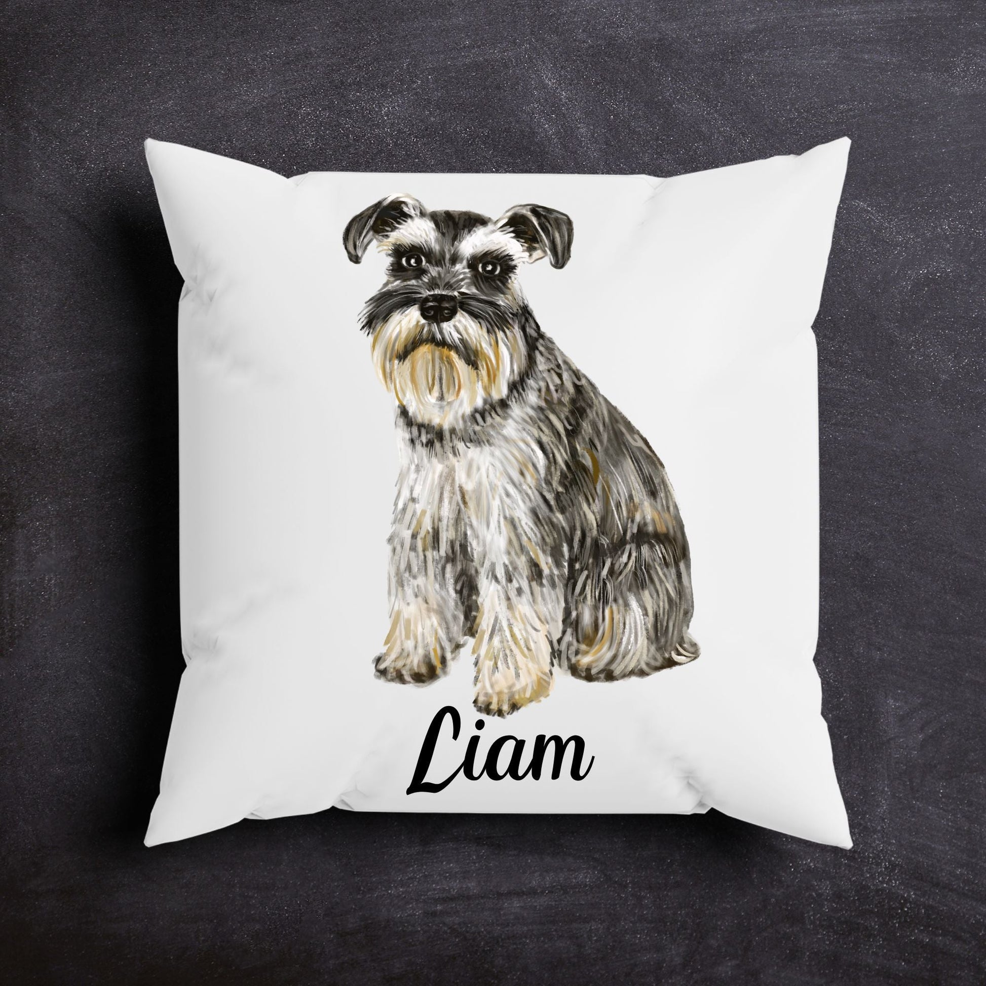 Schnauzer Pillow - MerikaArt