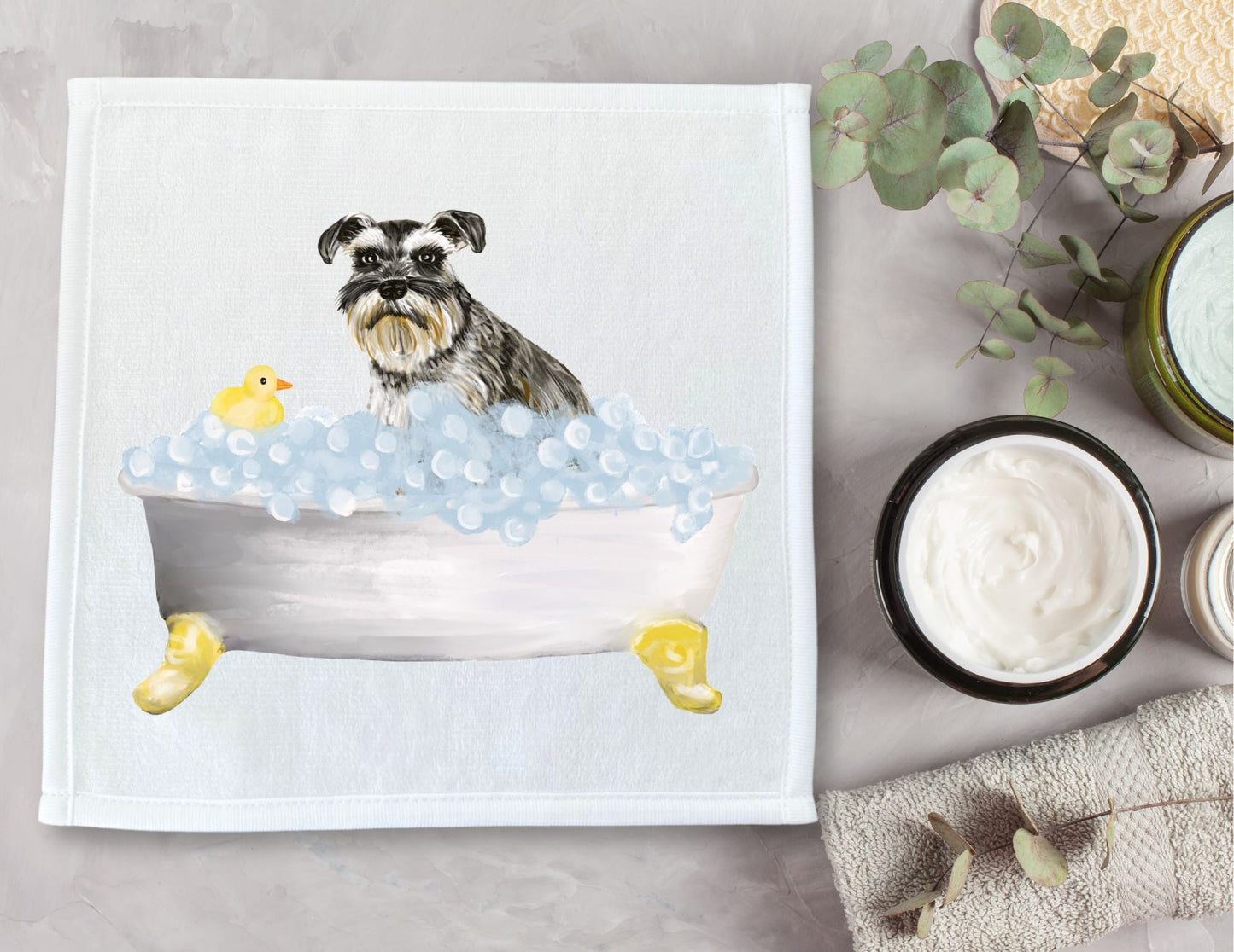 Schnauzer Washcloth - MerikaArt