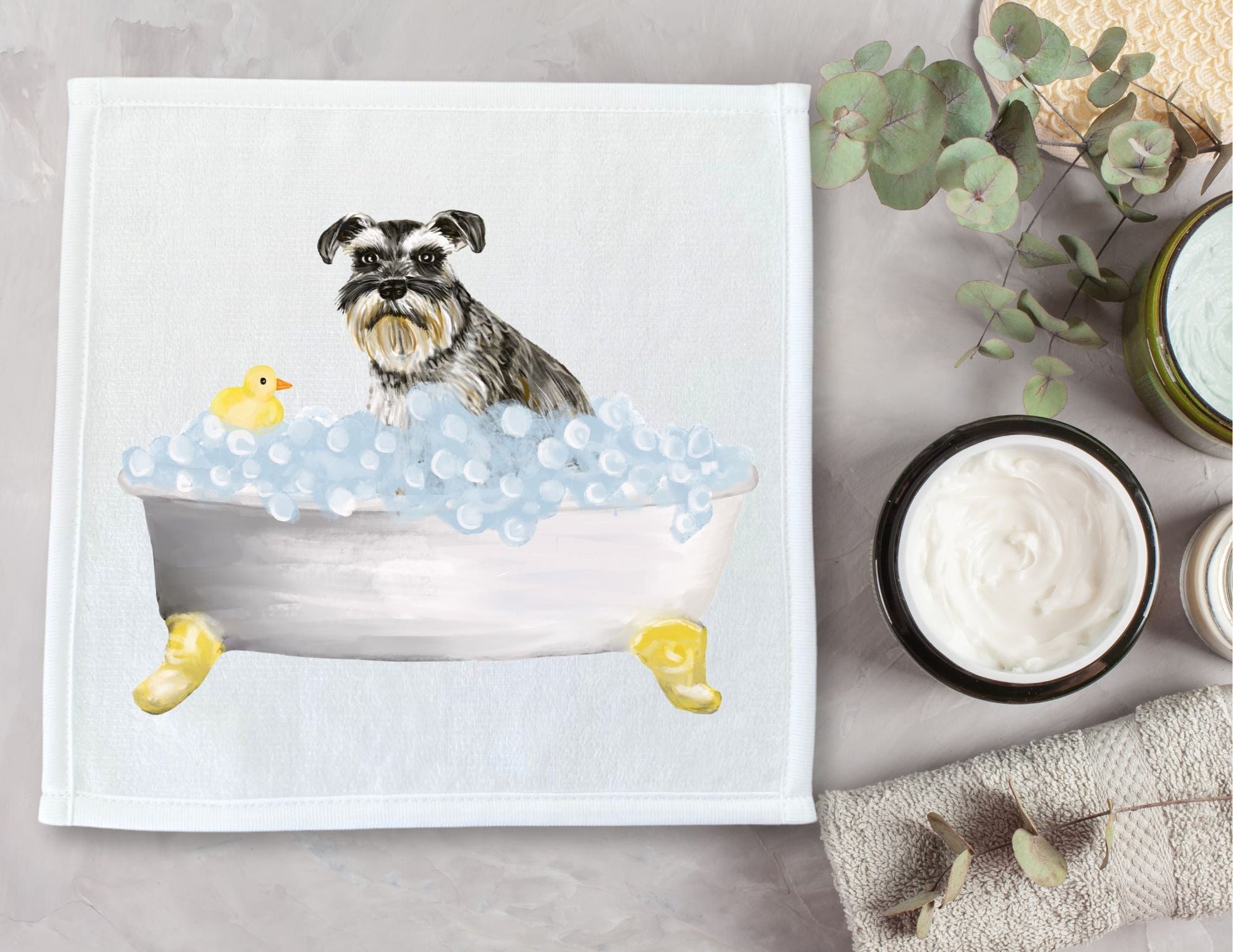 Schnauzer Washcloth - MerikaArt