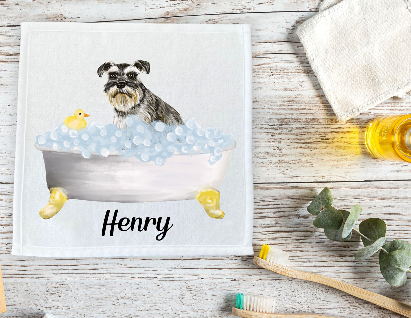 Schnauzer Washcloth - MerikaArt