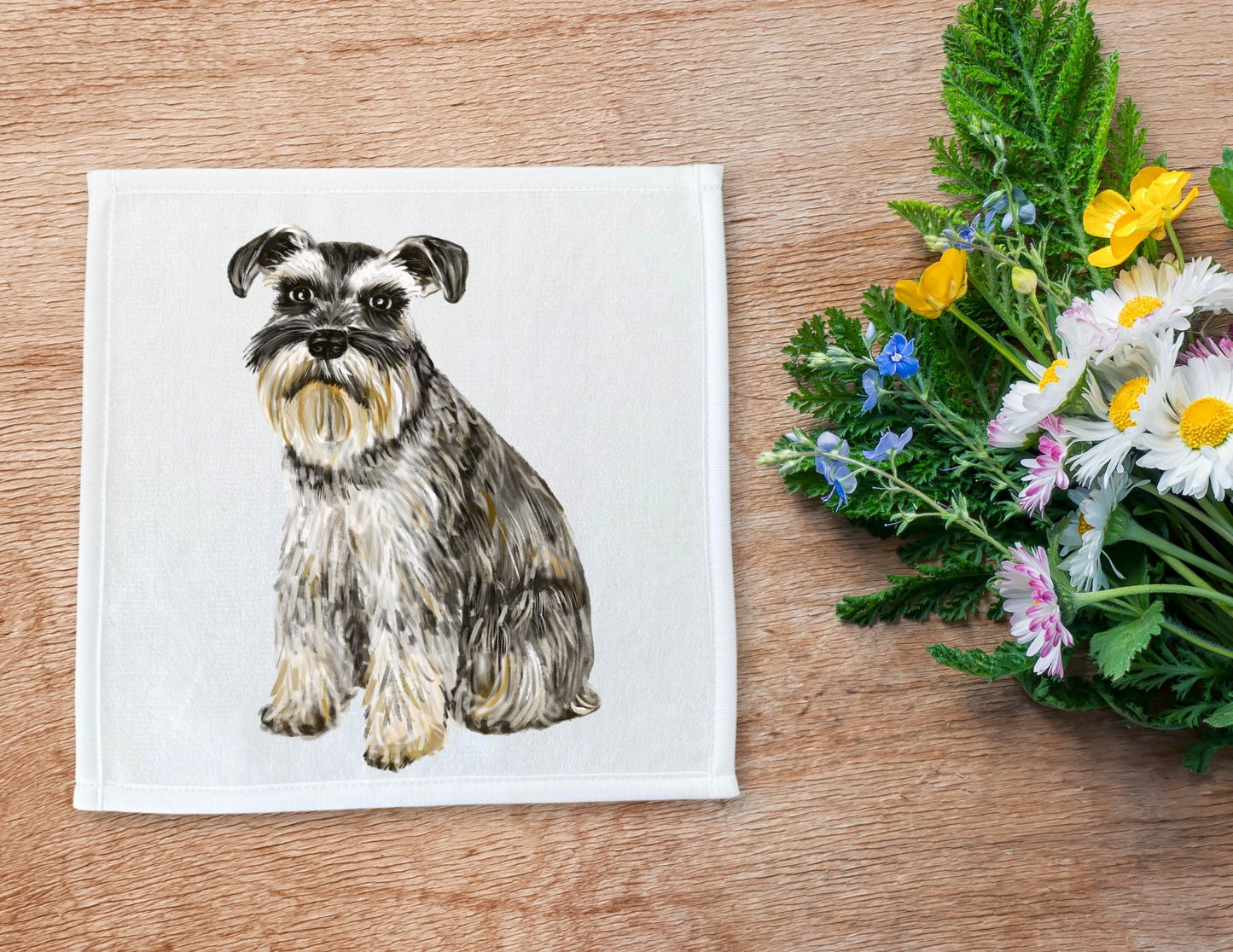 Schnauzer Washcloth - MerikaArt