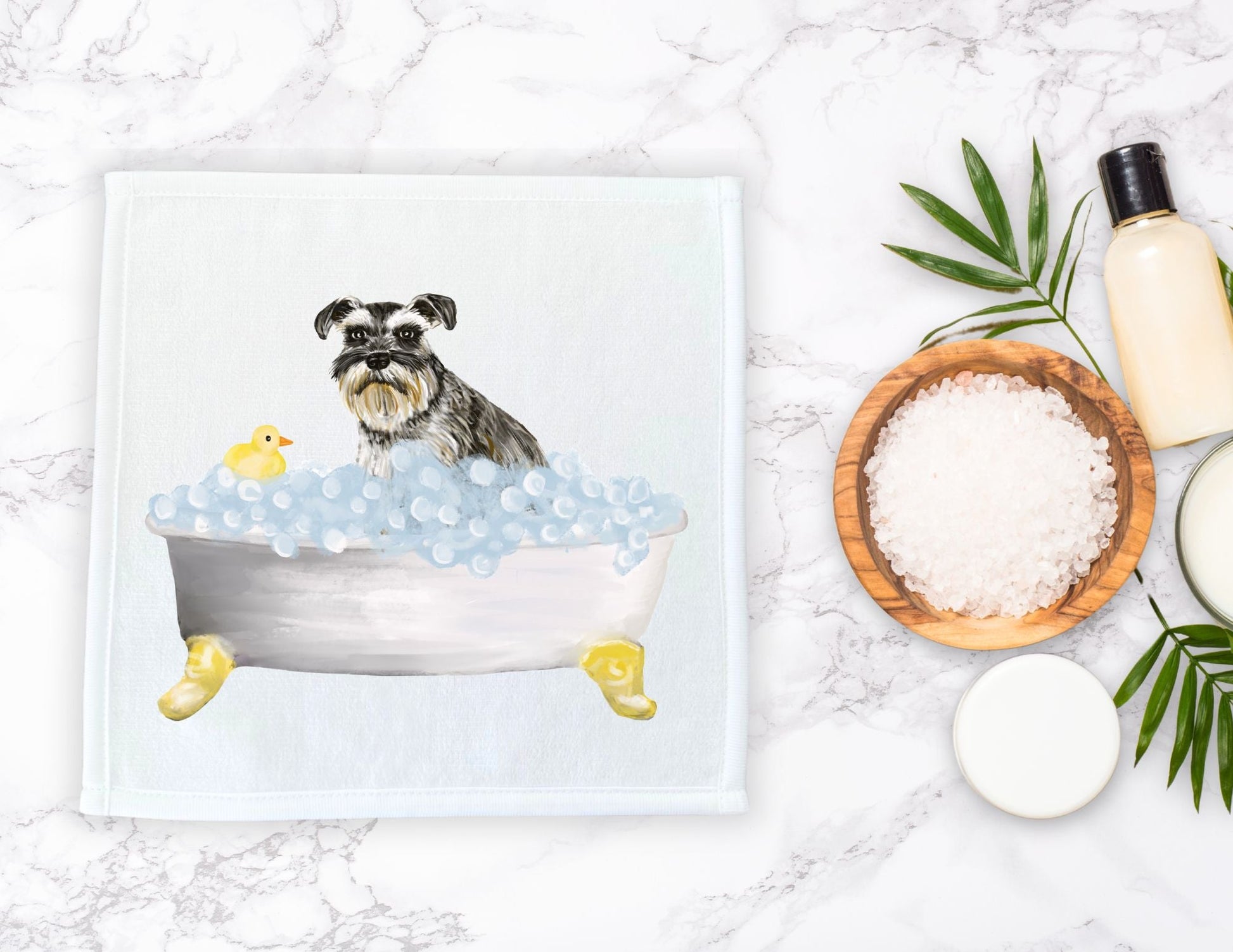 Schnauzer Washcloth - MerikaArt
