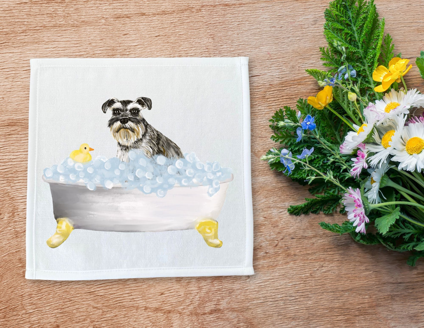 Schnauzer Washcloth - MerikaArt