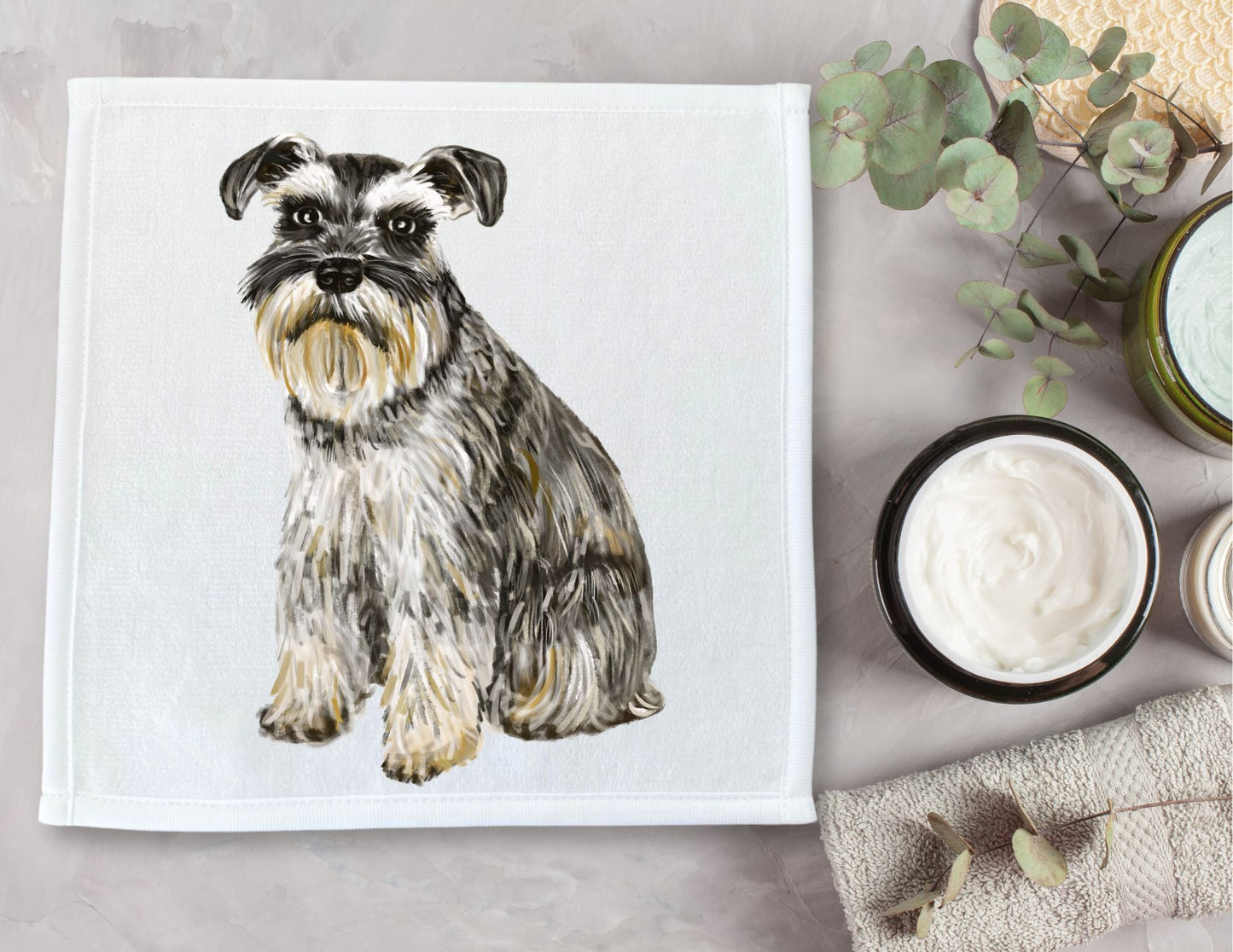 Schnauzer Washcloth - MerikaArt