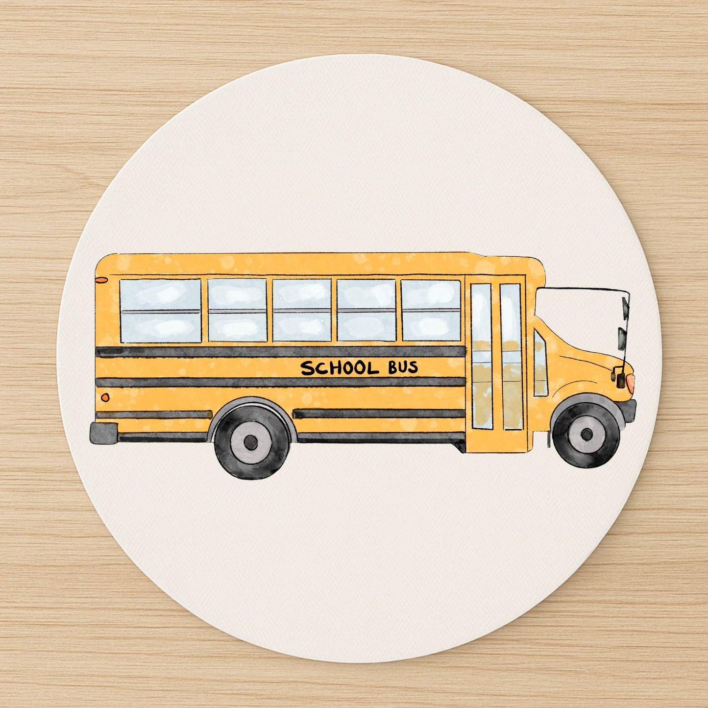 School Bus Mousepad - MerikaArt