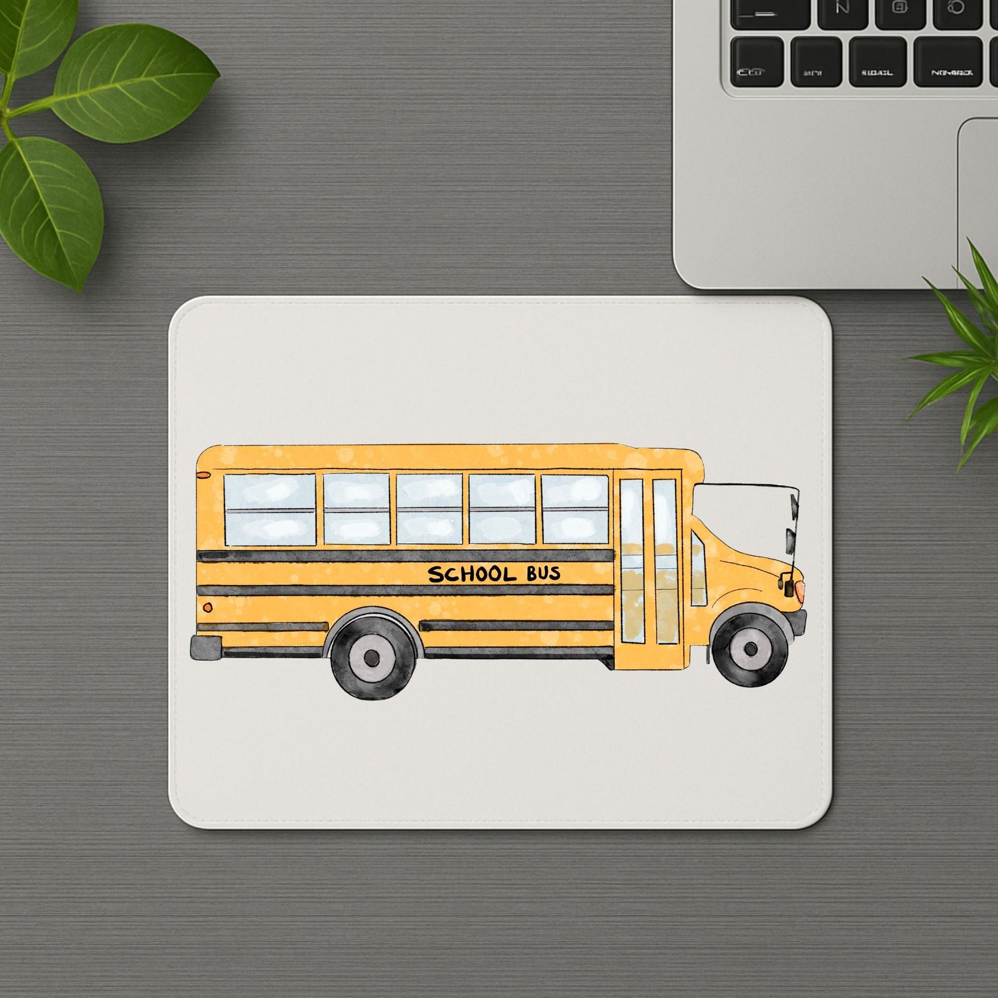 School Bus Mousepad - MerikaArt
