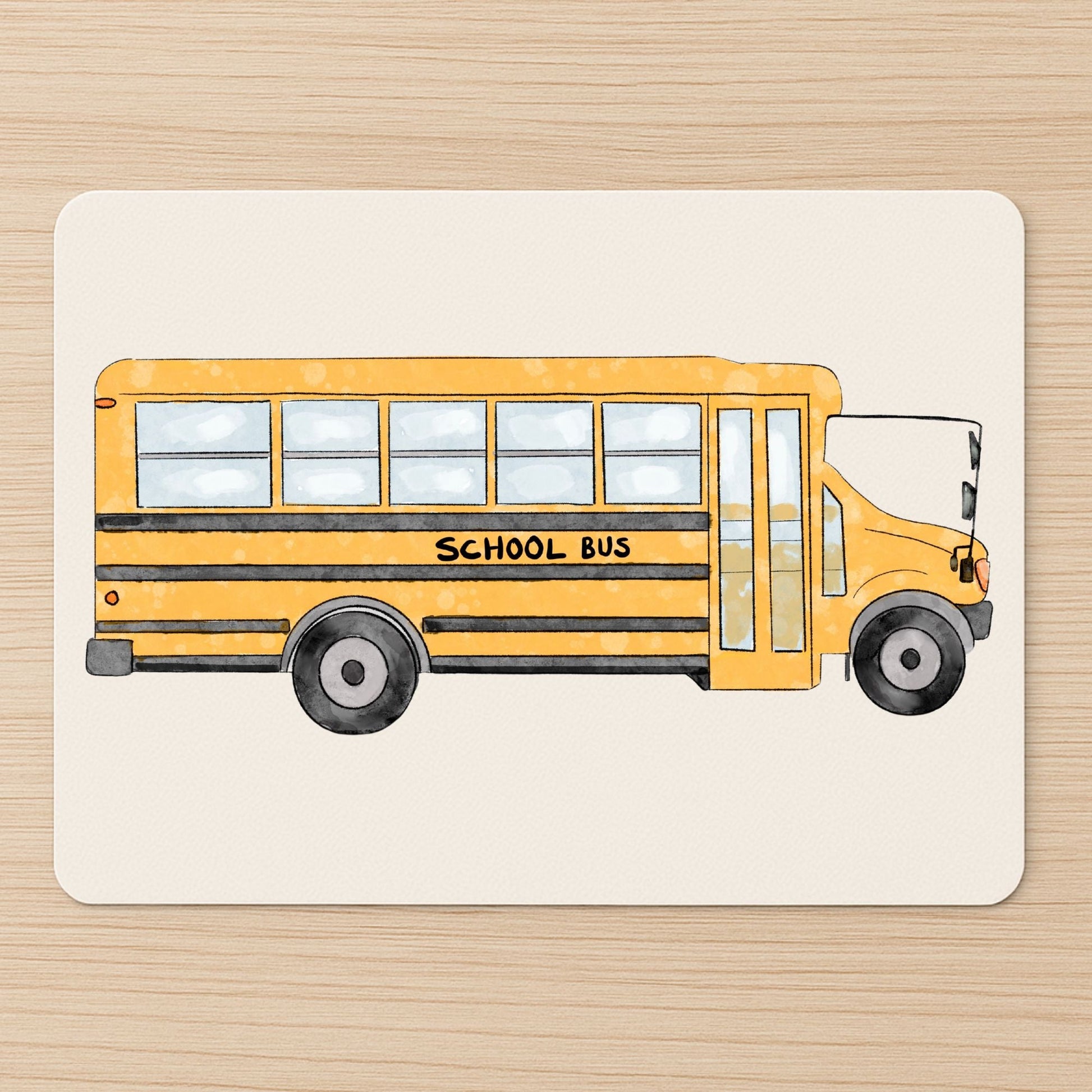 School Bus Mousepad - MerikaArt