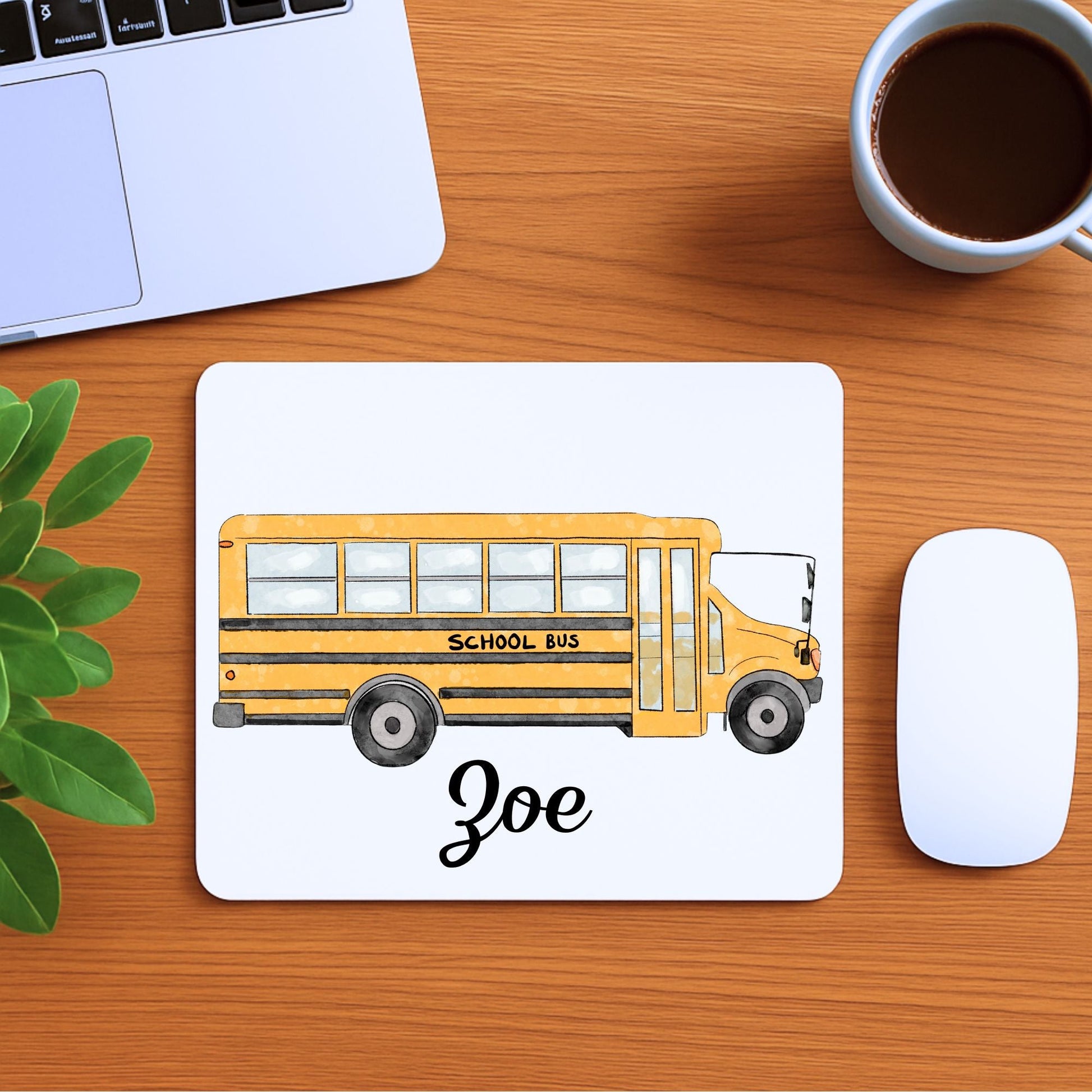 School Bus Mousepad - MerikaArt