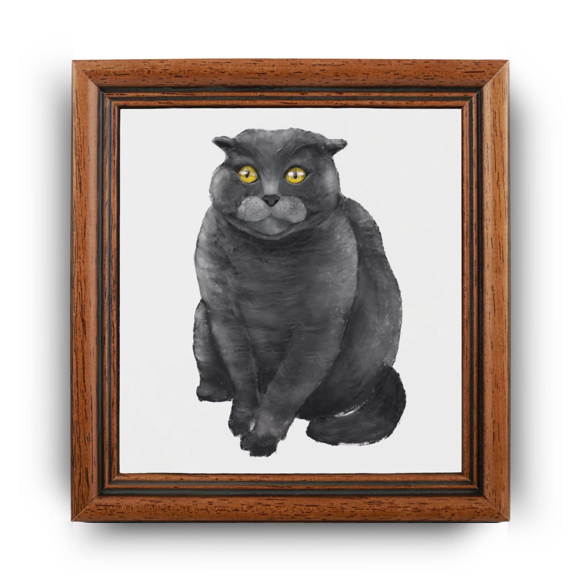 Scottish Fold Cat Ceramic Tile - MerikaArt