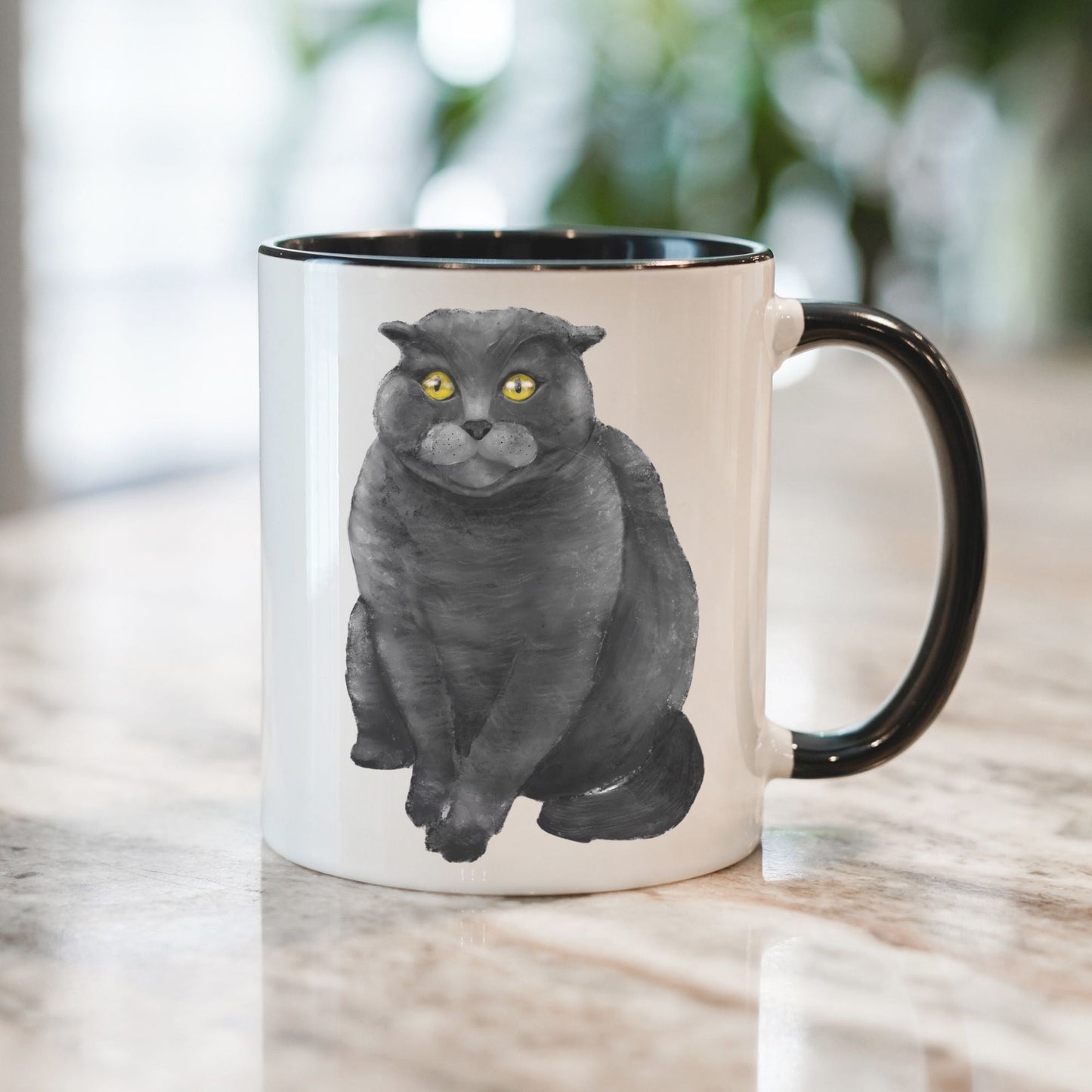 Scottish Fold Cat Mug - MerikaArt