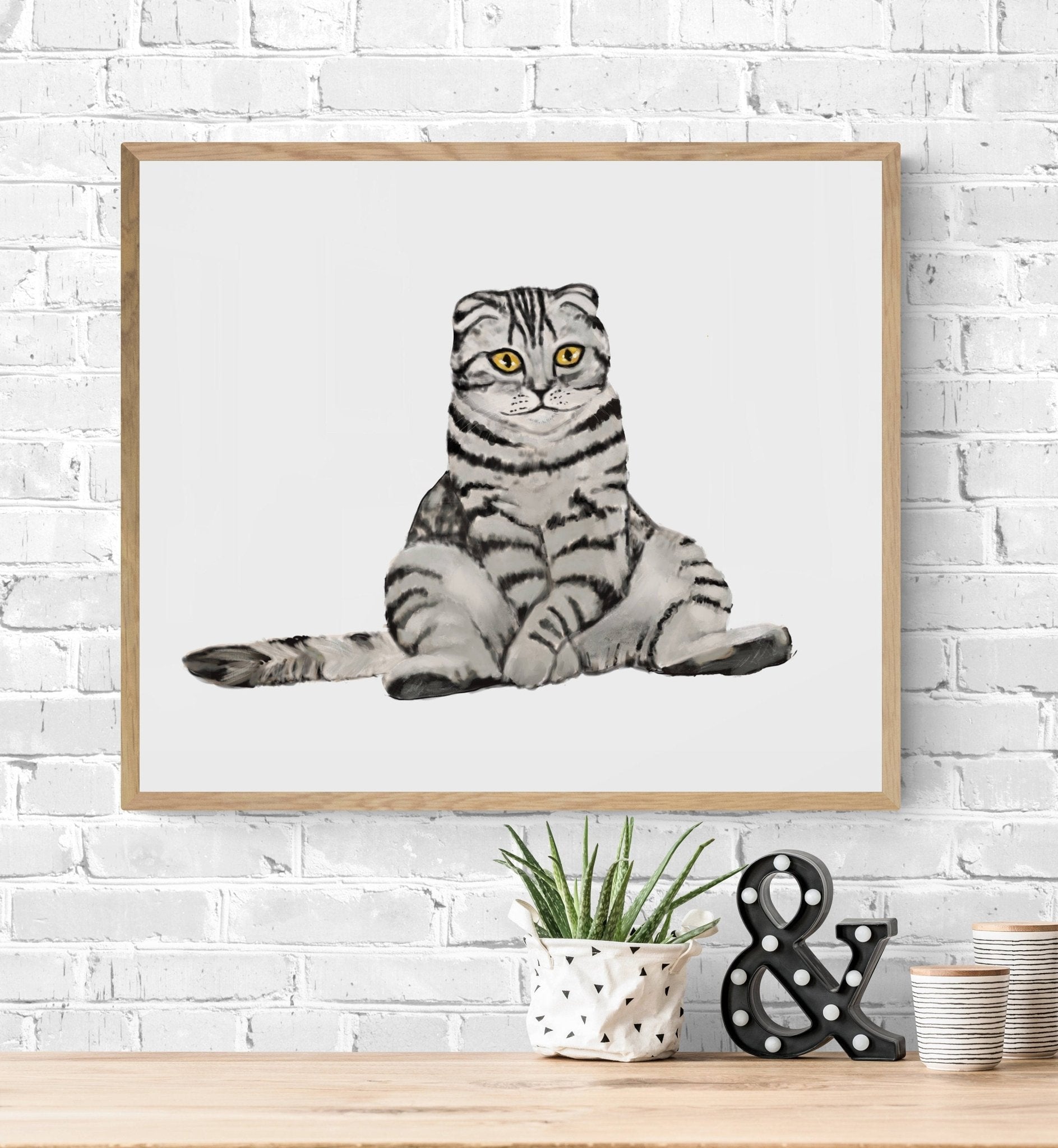 GRAY TABBY CAT Art, 5