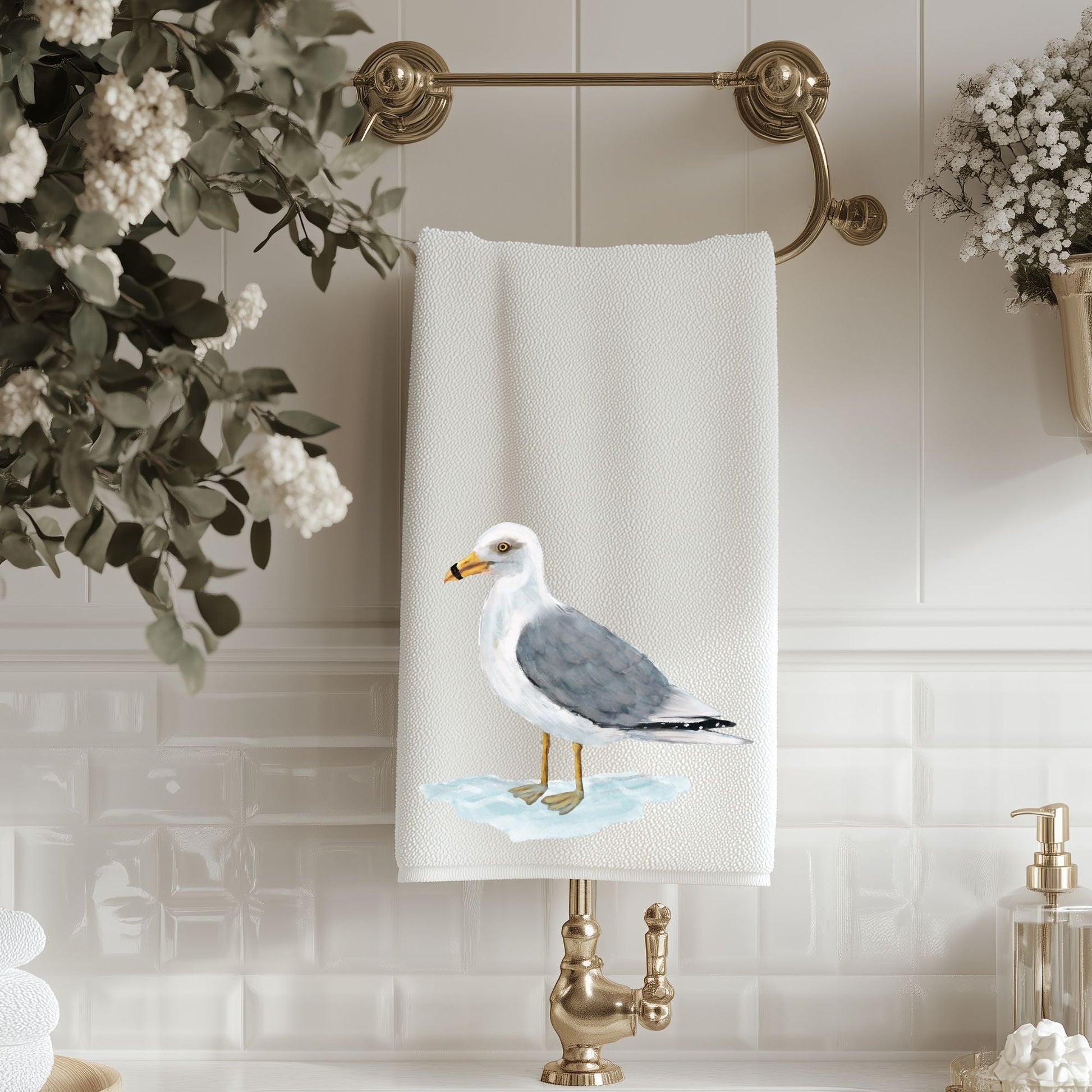 Seagull Bathroom Towel - MerikaArt